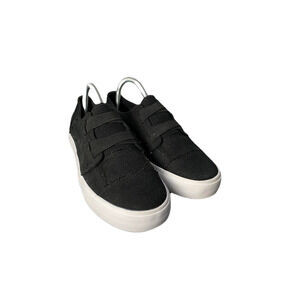 Black Canvas Slip-On Sneakers Womens Size 9